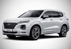 Hyundai Santa Fe (2018)  - Изготовление лекала для кузова авто. Продажа лекал (выкройки) в электроном виде на авто. Нарезка лекал на антигравийной пленке (выкройка) на авто.