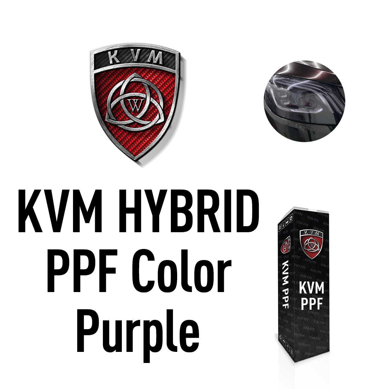 Пленка KVM HYBRID Purple (Фиолетовый) 0,61 для фар